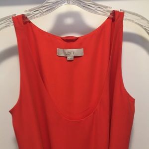 Bright Orange LOFT Shift Dress